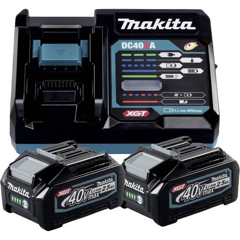 Makita Power Source  Kit 40V  / 2x  2,5 Ah  - 191L76-1