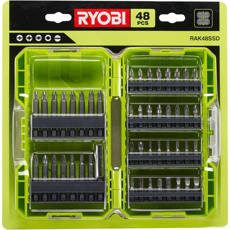 Ryobi RAK48SSD Kit 48 Bits Bithalter 1/4" Sechskant-Bohrschrauber (1/2)