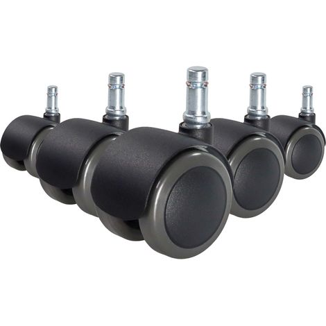5x Hartbodenrollen ROLO FIX sitzgebremst 10mm / 50mm Zinkdruckguss (5er Pack) (1/4)