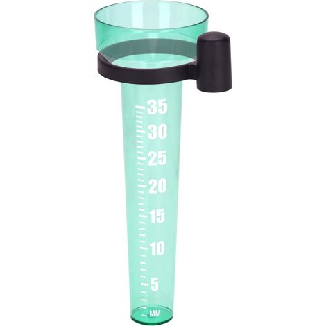 Pluviometre Exterieur Jardin, Pluviomètre Plastique avec Titulaire, pour Jardin Fermes, 24X8.5CM-Vert Clair