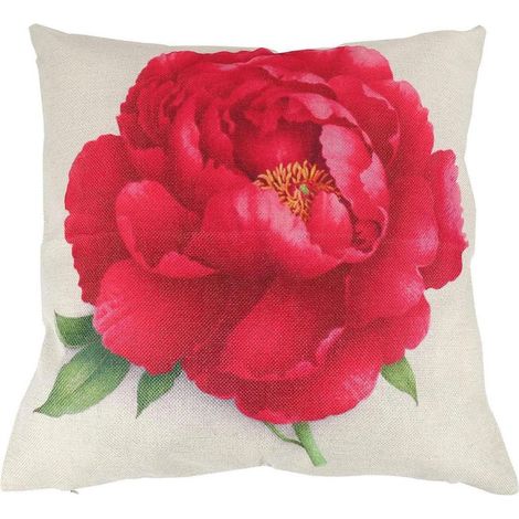 Housse De Coussin Décorative - Lin Floral Vintage - Pour Canapé Lit Chambre Salon - 43 x 43 cm - 1 Pièce (1/5)