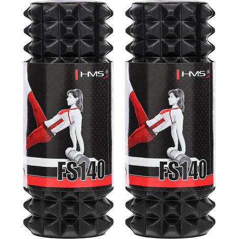 Black Foam Roller, High-Density, 33 cm, 2-Pack (1/5)