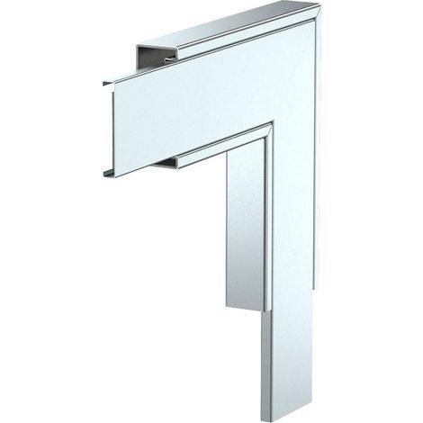 OBO Bettermann Ángulo plano con tejido ignífugo 350x350x40 acero cincado en banda, 7218062