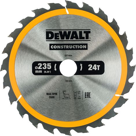 DEWALT Kreissägeblatt stationär 235/30 mm 24WZ DT1954-QZ