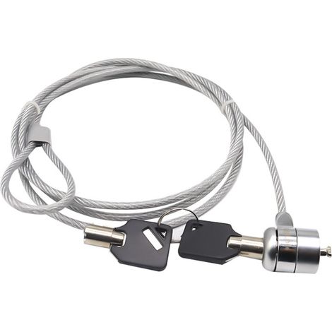 Cadenas d'ordinateur portable avec câble en acier de 4 mm d'épaisseur, à combinaison, antivol et anti-cisaillement, longueur 1,2 m. (1/5)