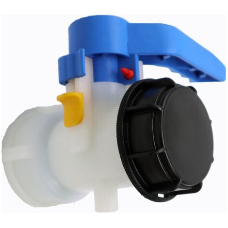QORVA-Vanne pour cuve IBC 1000 litres 2" / 62 mm Vanne papillon intégrée en plastique DN50 (62 mm)