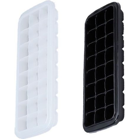 Eisform – Flexibles Silikon mit Deckel – Stapelbar – 24 Fächer – Für Eiscreme, Früchte, Joghurt – 1 Stück (1/5)