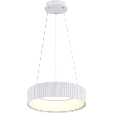 Hängeleuchte Pendelleuchte Deckenleuchte weiß matt ringdesign dimmbar H 120 cm
