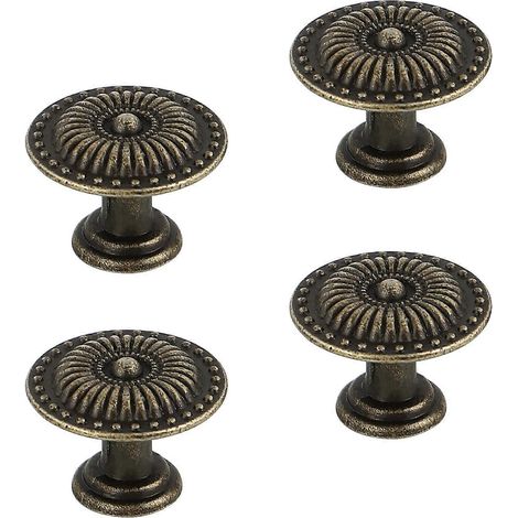 Lot de 4 poignées de placard en alliage de zinc, boutons de tirage, poignées de meubles de maison, poignées de tiroir pour commode (1/5)