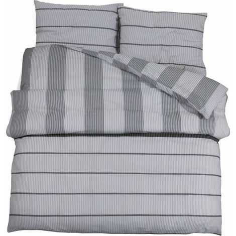 Ensemble de housse de couette,Parures de lit Gris 220x240 cm Coton CFW33469 (1/5)