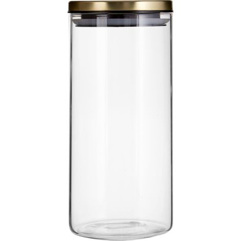 Premier Housewares Freska Gold Lid Storage Jar - 1300ml (1/3)