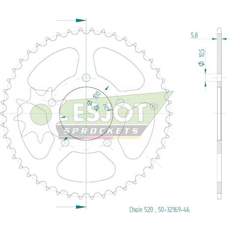 Couronne - 520 - 46 dents