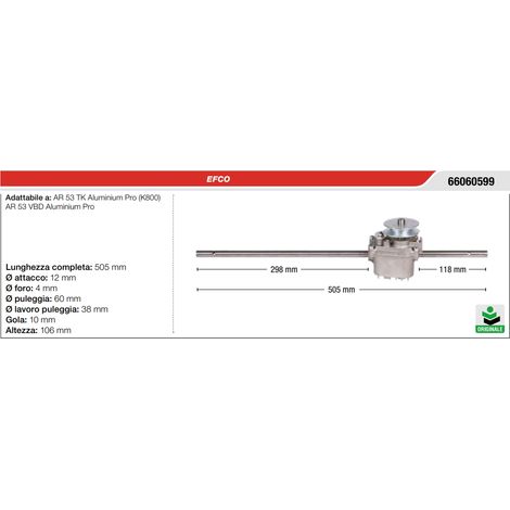 Trasmissione trazione semovenza EFCO per rasaerba tagliaerba serie AR 53