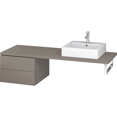 Base Duravit L-Cube Base per console, larghezza 520 mm, profondità 547 mm, 2 cassetti, colorazione: Terra Opaco - LC583701414 (1/4)