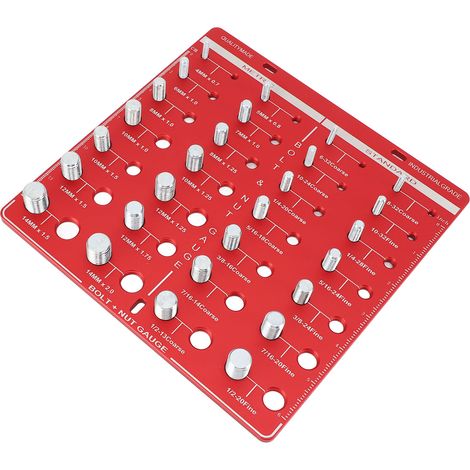 28-Loch-Metrik-Muttern- und Schraubenidentifizierungslehre für Aluminiumlegierungsgewinde, für Heimwerker (1/5)