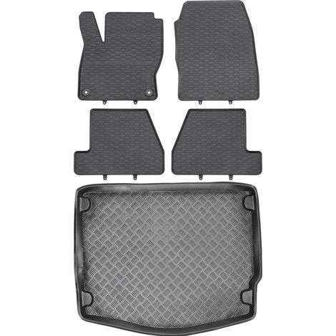 Juego de alfombrillas de goma para coche y maletero para Ford Focus III Hatchback (2011-2018).