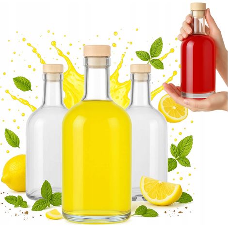 50X TADEK BOUTEILLE 500 ml + bouchon en liège LIQUEUR MOONLIGHT (1/5)