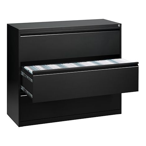 Crédence monobloc à tiroirs noire - Maxiburo (1/2)