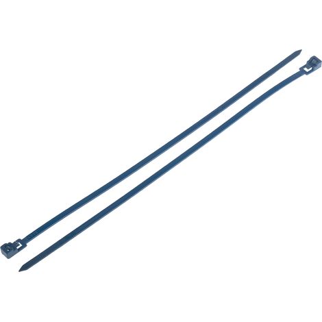Serre-câble RS PRO Bleu en Nylon détectable au métal, 250mm x 4,5 mm (1/2)