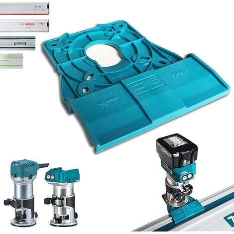 Adaptateur de rail de guidage professionnel pour Makita DRT50 / RT0700C / RT0702C / RT0700 / 3709/3711 pour Makita/Bosch/Festool/Mafell