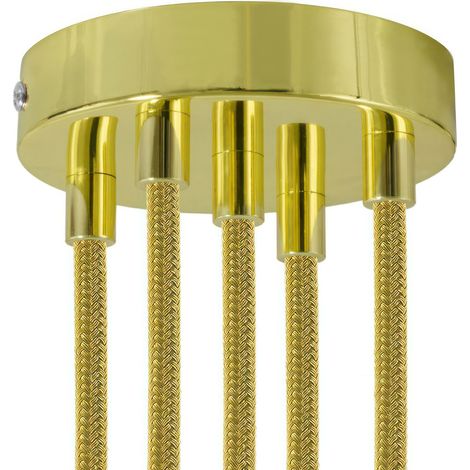 Kit rosone cilindrico in metallo a 5 fori  Cilindrico - Ottone