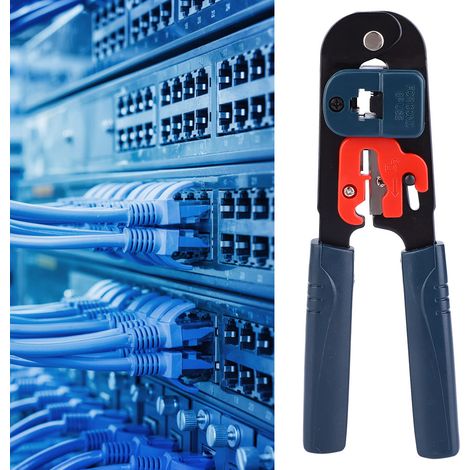 HT-208M Netzwerk-Crimpzange, manuelle Crimpzange für RJ-Stecker-Netzwerkkabel, 8-polig (1/5)