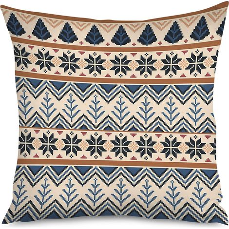 Housse de coussin motifs cerfs, nature bohème (1/5)
