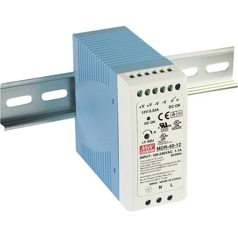 Mean Well MDR-40-12 Alimentation rail DIN 12 V/DC 3.33 A 40 W Nbr. de sorties:1 x Contenu 1 pc(s) A042801 (1/3)
