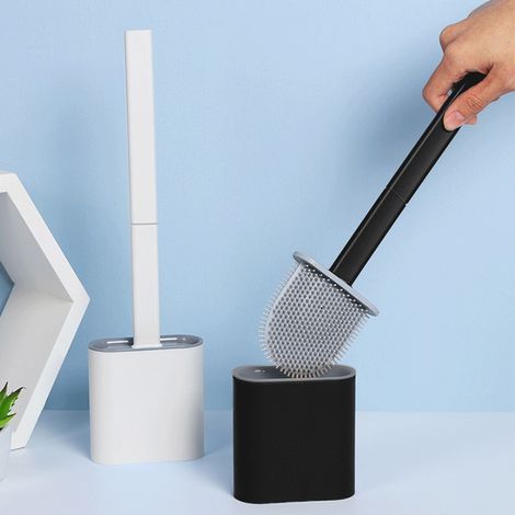 Brosse WC Silicone, Brosse WC, Brosse Toilette, Brosse Toilette Silicone, Noir, Moderne MOONSTARS (1/4)