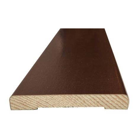 20 COPRIFILI PORTA MOSTRINA IN ABETE RIVESTITO NOCE SCURO 10 X 70 X 2250 MM
