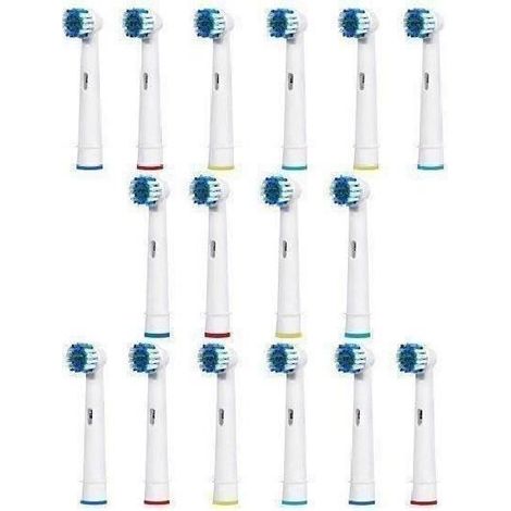 16pcs Replacement Tête Brossette Brosse à Dents Electrique pour Oral B New-Ywey (1/4)