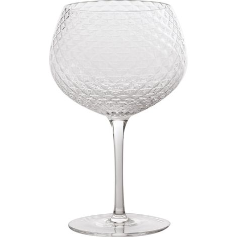 Veneziano Set di 4 Verres Mixology Balloon 52 cl in Verre Sonore Supérieur Soufflé à la Bouche, Transparent pour Cocktail Gin Tonic Design Premium