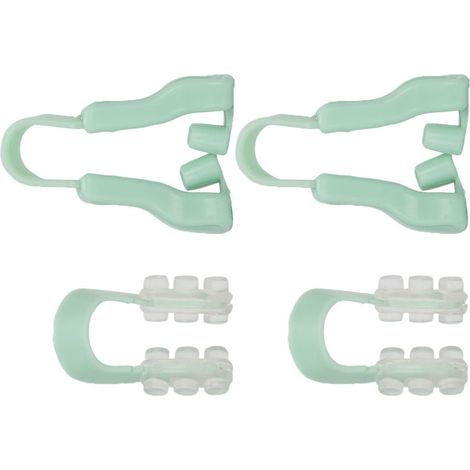 Pince-nez en silicone vert, portable, pour redresser l'arête nasale. (1/5)