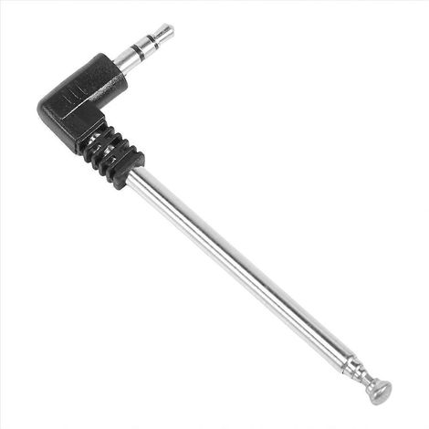 Antenne radio AM/FM télescopique en 4 sections de 22,5 cm avec prise jack 3,5 mm (1/5)