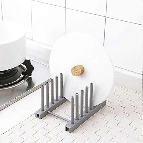 Geschirrabtropfgestell für Küchenutensilien, Küchenabtropfgestell (grau) (1/2)