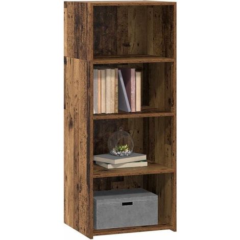 Meuble de Rangement Haut en Bois d'Ingénierie, Style Vintage Rustique, 50 x 41 x 124 cm, Armoire Étroite pour Salon, Entrée ou Chambre (1/5)