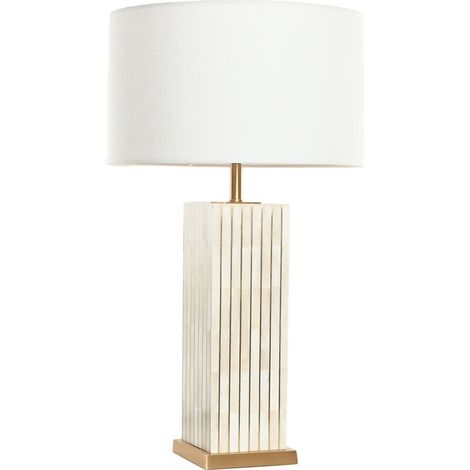 Lampara Sobremesa Laton Hueso 40,5X40,5X54 Beige (1/5)