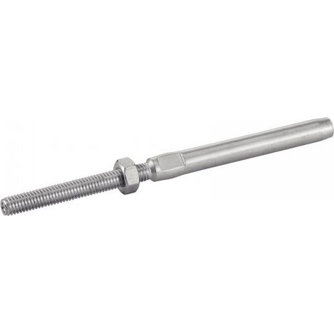 Punta roscada para crimpado - Rosca izquierda con tuerca - Inox A4 5/M10 - Caja de 5 (1/2)