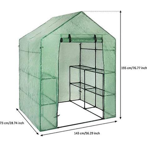 Mini-Gewächshaus, tragbares Mini-Gewächshaus mit PVC-Abdeckung, UV-Schutz, für drinnen und draußen geeignet, begehbarer Mini-Gewächshaus-Garten (1/5)