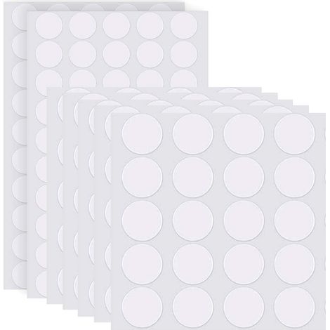 200 Pièces Mastic Transparent, Points Adhésifs Double Face Rond Amovible, Imperméable et Sans Trace pour Mur, Verre, Métal, Bois, Céramique, Plastique (20mm+30mm) (1/5)