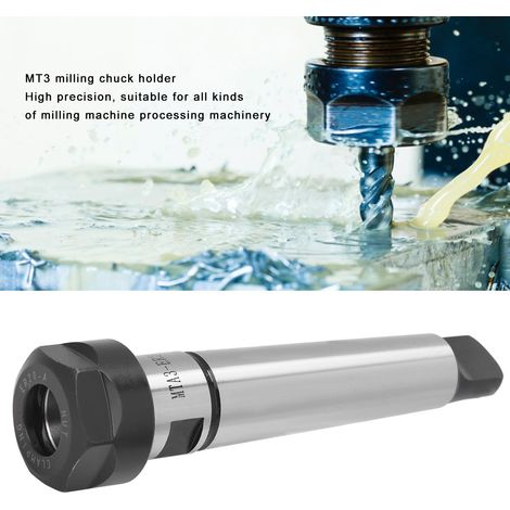 Mandrin à pinces cône Morse MTA3-ER20 acier au carbone pour fraiseuse et tour CNC M12 (1/5)
