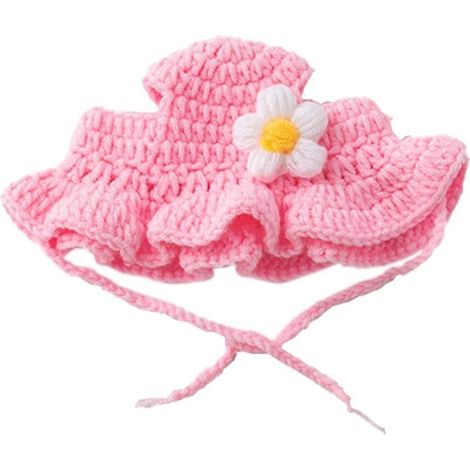 Weihnachtskostüm warme Mütze Hund Katze Tieraccessoire lustige Mütze Party rosa Größe L