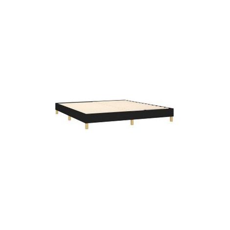 Cadre de lit 25cm en tissu avec pieds en bois naturel Korva – Style scandinave-Noir-160x200 (1/5)
