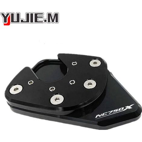 (Noir) Compatible avec HONDA NC750X NC 750X NC750 X 2014-2020 Moto - Plaque de béquille latérale CNC - Extension de support maxpower (1/3)