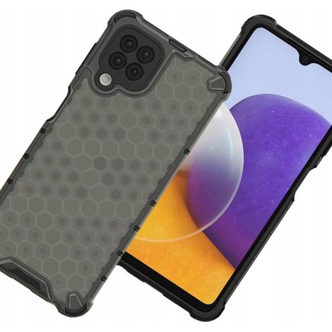 Coque blindée alvéolée avec cadre en gel pour Samsung Galaxy A22 4G Noir (1/5)