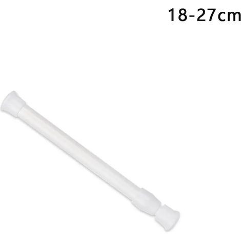 Barre télescopique multi-usages pour rideaux (18-27 cm) - Extensible et réglable - Accessoire de salle de bain et de maison - Support à ressort (1/5)