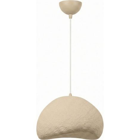 Lampe suspendue en métal "Loval" - 50 x 44 cm - Beige (1/4)