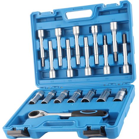 Kit de 18 douilles pour le démontage des écrous d'amortisseurs - Outil universel professionnel pour la réparation automobile (1/5)
