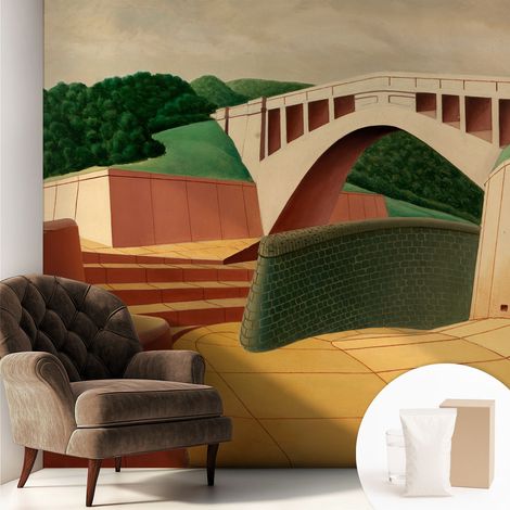 Papier peint intissé mural installation rapide du papier peint durable et résistante - Colle incluse gratuite Paysage paisible 250x250 cm (1/5)