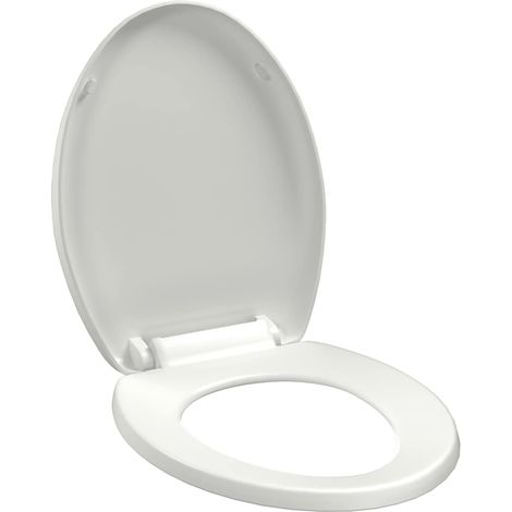 Abattant adulte pour WC à fermeture - Siège WC en douceur Libération rapide Blanc BV904333 - BonneVie (1/5)